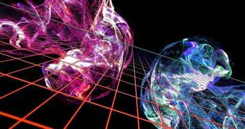 Futuristic Digital Data Network Abstract Visualization