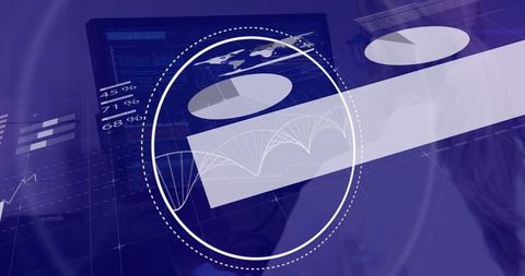futuristic data visualization with dna and technology elements - Download Free Stock Images Pikwizard.com