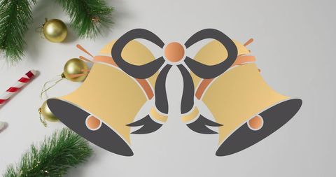 Festive Christmas Bells with Holiday Decorations - Download Free Stock Images Pikwizard.com