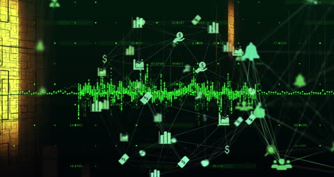 Digital Network Connections with Interactive Data Icons