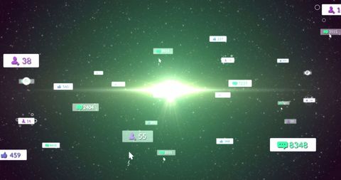 Social Media Analytics in Digital Cosmic Space