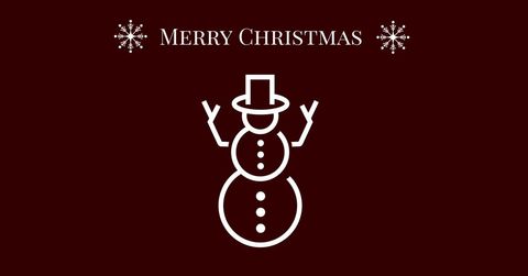 Festive Snowman Graphic for Christmas Greetings - Download Free Stock Templates Pikwizard.com
