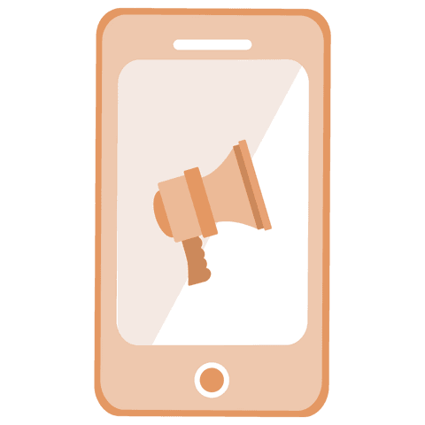 megaphone on smartphone screen transparent icon - Download Free Stock Videos Pikwizard.com