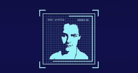 Digital Facial Recognition Interface for Biometric Technology - Download Free Stock Images Pikwizard.com