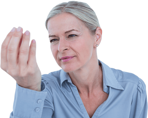 Transparent-smiling Businesswoman Making a Welcome Gesture - Download Free Stock Videos Pikwizard.com