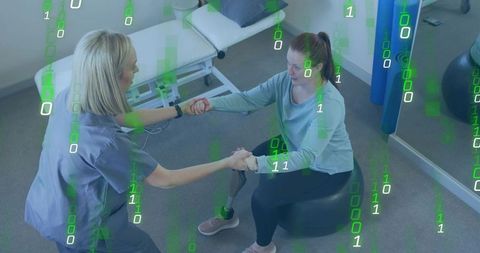 Physical Therapy Session Enhancing Prosthetic Limb Mobility