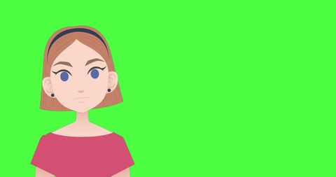 Illustration of Woman on Green Screen for Animation Projects - Download Free Stock Images Pikwizard.com