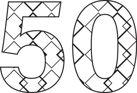 Transparent Vector Design of Number 50 with Black Geometric Pattern - Download Free Stock Videos Pikwizard.com