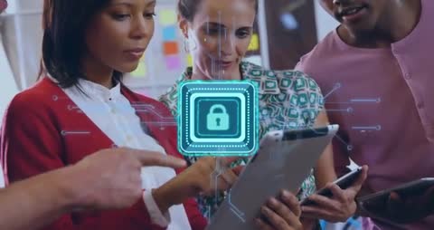 Collaborative Team Securing Digital Information on a Tablet