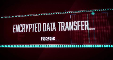 Futuristic Encrypted Data Transfer Interface with Digital Graphics - Download Free Stock Images Pikwizard.com