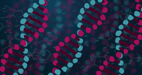 Abstract DNA Strands with Digital Chemical Formulas Background - Download Free Stock Images Pikwizard.com