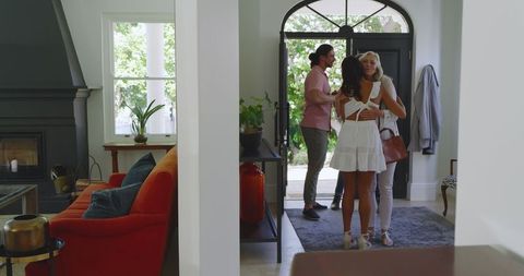 Family Reunion Joyful Embrace During Celebration