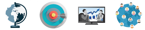 Transparent Business Analysis and Global Network Icons Set - Download Free Stock Videos Pikwizard.com