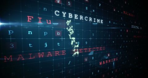 Digital Cybersecurity and Malware Detection Matrix - Download Free Stock Images Pikwizard.com