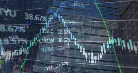 Dynamic Financial Growth with Cityscape Background - Download Free Stock Images Pikwizard.com