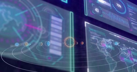 Futuristic Data Processing on Digital Interfaces - Download Free Stock Images Pikwizard.com