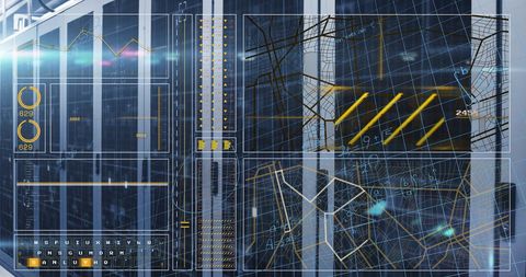 Futuristic Digital Data Flow in Network of Computer Servers - Download Free Stock Images Pikwizard.com