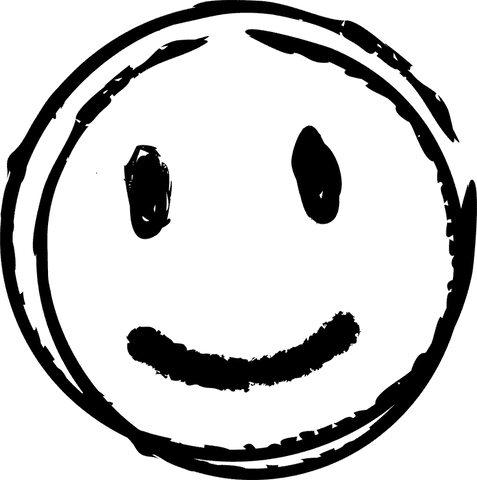 hand-drawn smiley face with sketched brush strokes on transparent background - Download Free Stock Videos Pikwizard.com