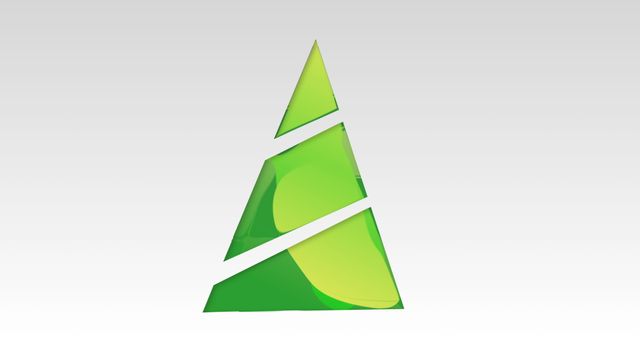 Digital Green Christmas Tree with Decorations on Grey Background - Download Free Stock Images Pikwizard.com