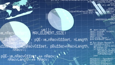 Futuristic Financial Data Processor with Digital Graphics