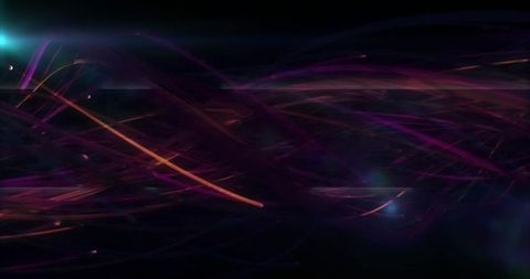 Vibrant swirling neon ribbons in cosmic motion