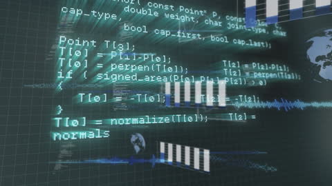 Animated Data Processing and Global Connections Visual