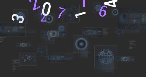 Futuristic Data Analysis with Digital Graphs and Floating Numbers - Download Free Stock Images Pikwizard.com