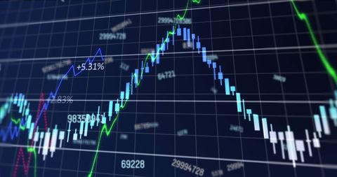 Digital Financial Data Analytics on Modern Display - Download Free Stock Images Pikwizard.com