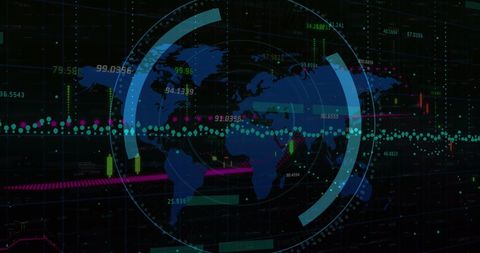 Global Network Security with Data Visualization Overlay - Download Free Stock Images Pikwizard.com