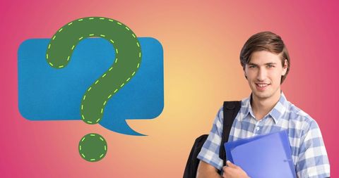 Smile and ask questions school curriculum concept
