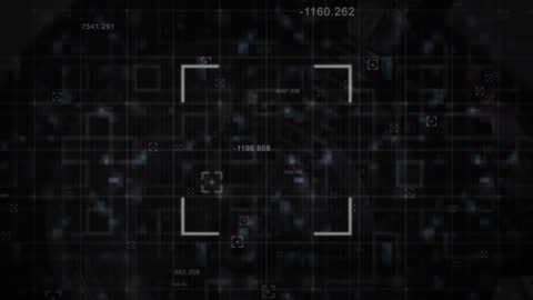 Futuristic Data Interface with Digital Markers and Codes