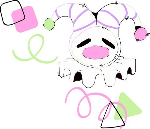 abstract pastel jester head floating on transparent background - Download Free Stock Videos Pikwizard.com