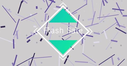 Geometric Flash Sale Banner with Modern Design