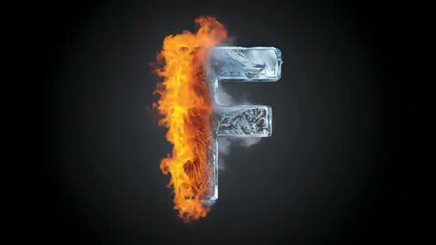 Metallic F Half Flaming Half Frozen Contrasting Elements