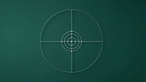 Abstract Crosshair Design on Green Background