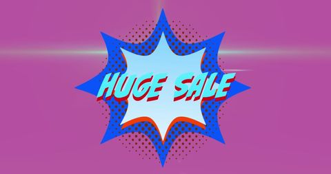 Retro Huge Sale Banner on Stylish Pink Background - Download Free Stock Images Pikwizard.com