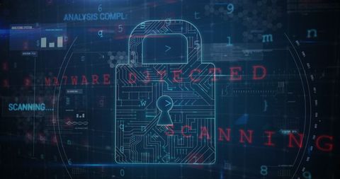 Cybersecurity Lock Highlighting Ransomware Threat Detection - Download Free Stock Images Pikwizard.com