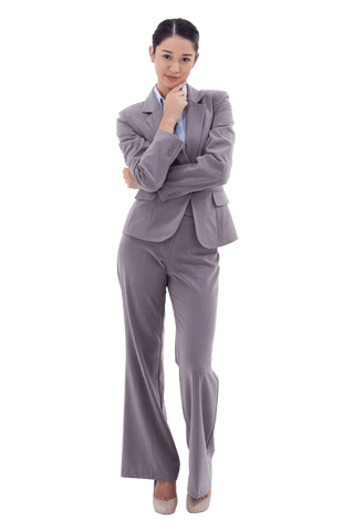 Transparent Woman in Business Suit Posing Thoughtfully - Download Free Stock Videos Pikwizard.com