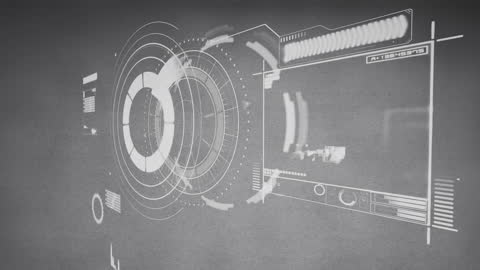 Futuristic Digital Interface with Holographic Displays