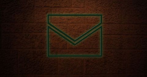 Glowing neon envelope symbolizing modern digital communication