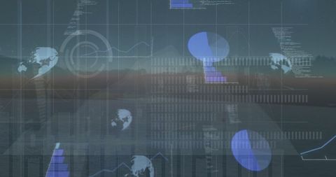 Futuristic Data Visualization with Global Connectivity Theme - Download Free Stock Images Pikwizard.com
