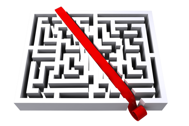 White Maze with Red Pathway on Transparent Background - Download Free Stock Videos Pikwizard.com