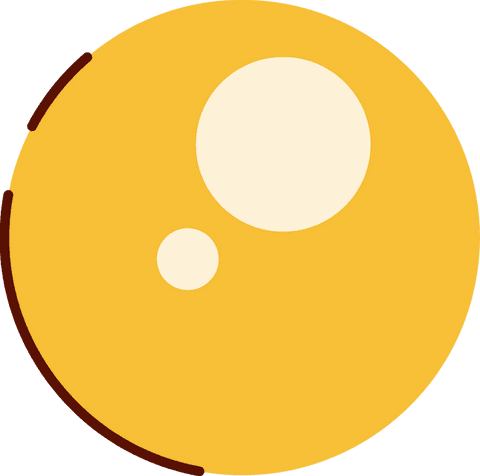 Transparent Abstract Yellow Disc with Beige Circles and Brown Details - Download Free Stock Videos Pikwizard.com