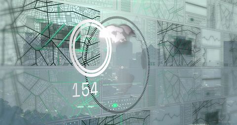 Innovative Data Processing Interface in Digital Cityscape - Download Free Stock Images Pikwizard.com