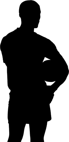 Transparent Silhouette of Sporty Man Throwing Rugby Ball - Download Free Stock Videos Pikwizard.com