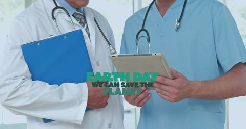 Doctors advocating for earth day and sustainable healthcare