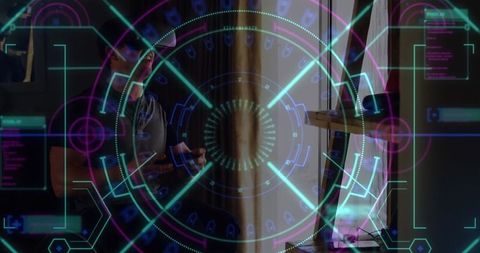 Virtual Reality Gaming with Futuristic Interface Elements - Download Free Stock Images Pikwizard.com
