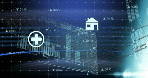 Digital Interface with Data and Media Icons for Business Concepts - Download Free Stock Images Pikwizard.com