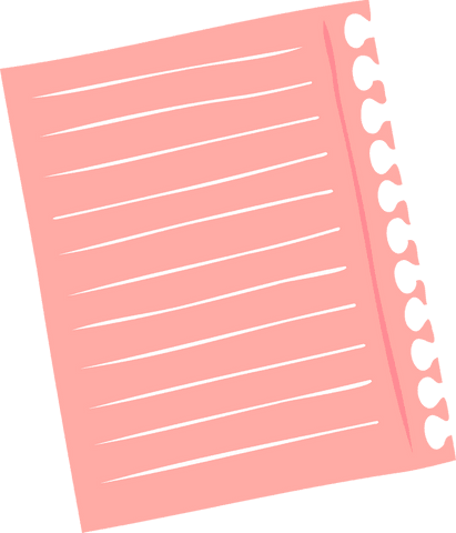 pale pink lined note page with transparent background - Download Free Stock Videos Pikwizard.com