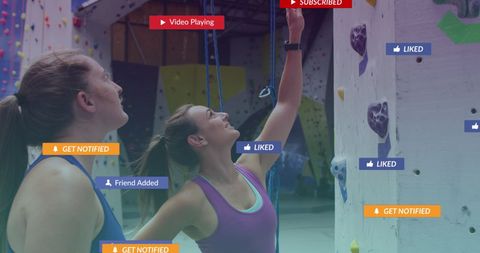 Social media engagement in rock climbing gym